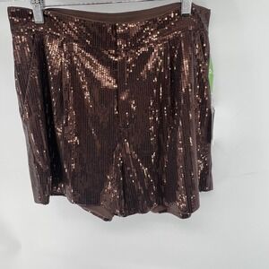 Bold Elements‎ Brown Sequin Shorts Women Size 8